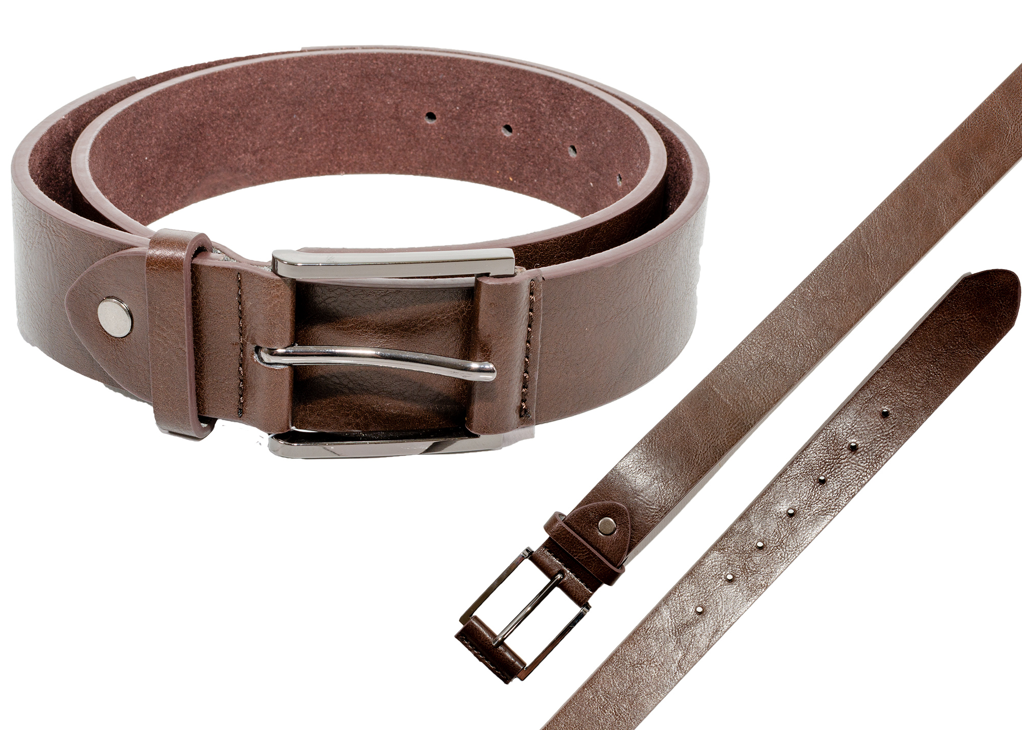 (image for) 2762 BROWN 1.5" T-TONE GRAIN BELT W GUN METAL BUC XL(40"-44")